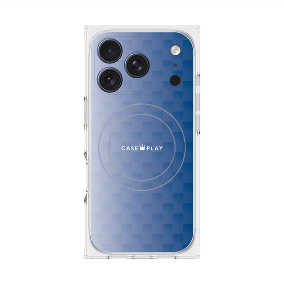 Premium Square Case with MagSafe［ CASEPLAY Check - Blue ］