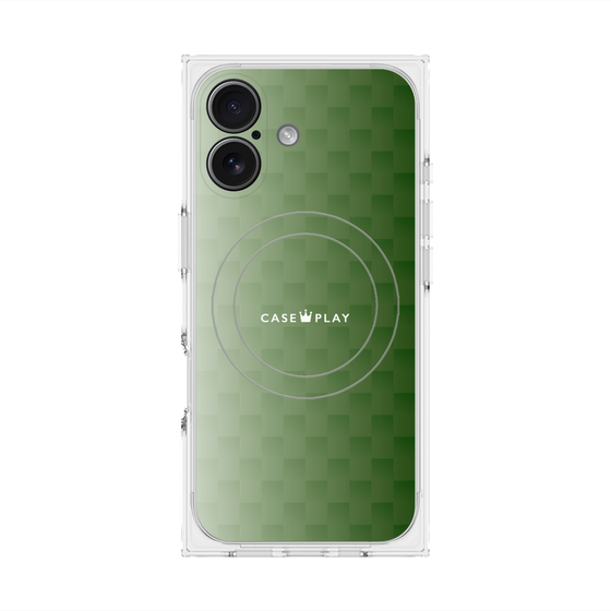 Premium Square Case with MagSafe［ CASEPLAY Check - Green ］
