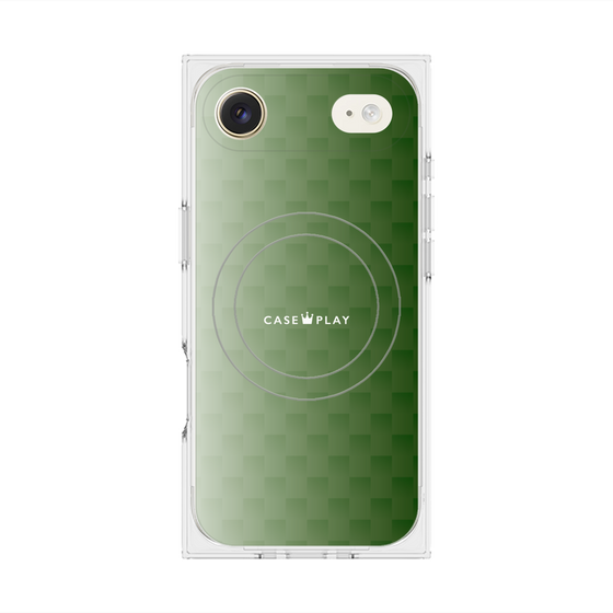 Premium Square Case with MagSafe［ CASEPLAY Check - Green ］