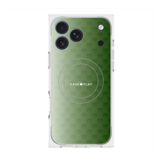 Premium Square Case with MagSafe［ CASEPLAY Check - Green ］