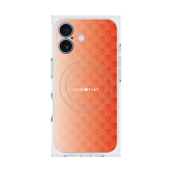 Premium Square Case with MagSafe［ CASEPLAY Check - Orange ］