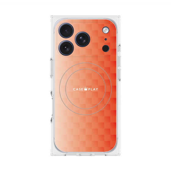 Premium Square Case with MagSafe［ CASEPLAY Check - Orange ］