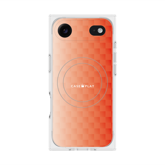 Premium Square Case with MagSafe［ CASEPLAY Check - Orange ］