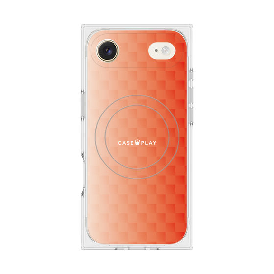 Premium Square Case with MagSafe［ CASEPLAY Check - Orange ］