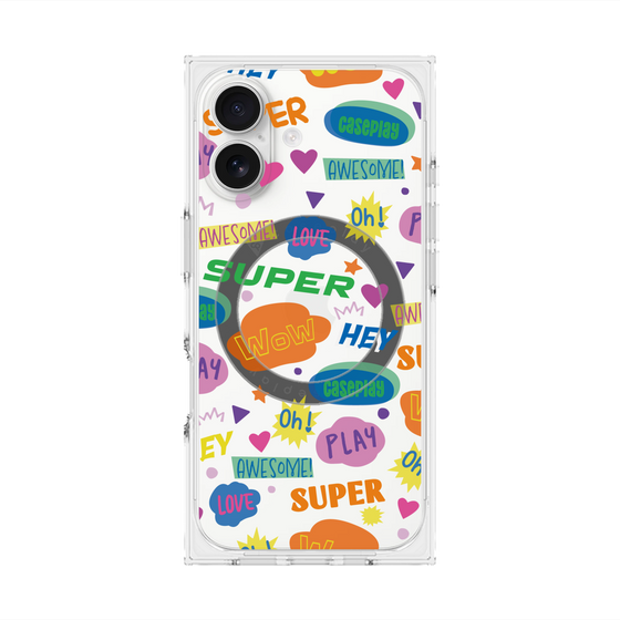 Premium Square Case with MagSafe［ Original - Colorful Moji ］