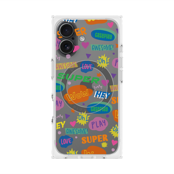 Premium Square Case with MagSafe［ Original - Colorful Moji ］