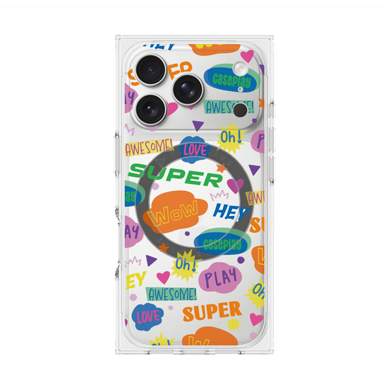 Premium Square Case with MagSafe［ Original - Colorful Moji ］