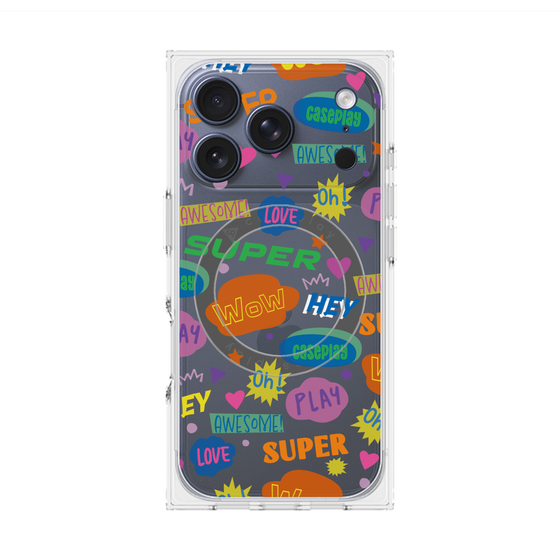 Premium Square Case with MagSafe［ Original - Colorful Moji ］