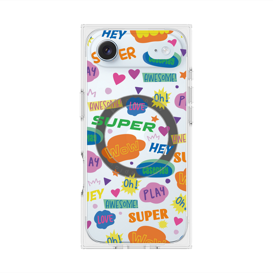 Premium Square Case with MagSafe［ Original - Colorful Moji ］