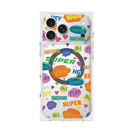 Premium Square Case with MagSafe［ Original - Colorful Moji ］