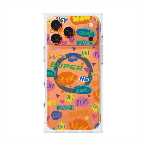 Premium Square Case with MagSafe［ Original - Colorful Moji ］