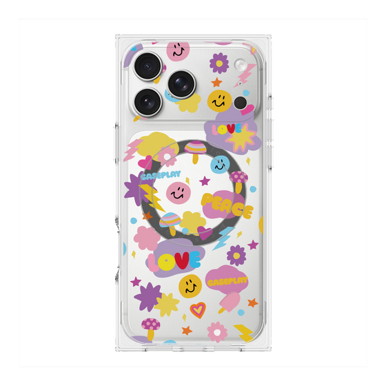 Premium Square Case with MagSafe［ Original - LOVE & PEACE ］