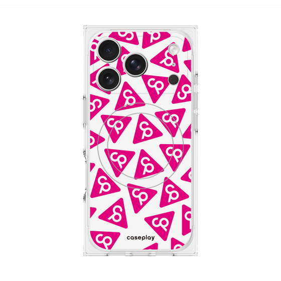 Premium Square Case with MagSafe［ Original - CASEPLAY Logo Mark - Pink ］