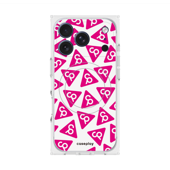 Premium Square Case with MagSafe［ Original - CASEPLAY Logo Mark - Pink ］