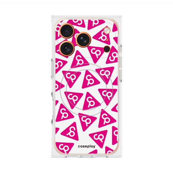 Premium Square Case with MagSafe［ Original - CASEPLAY Logo Mark - Pink ］