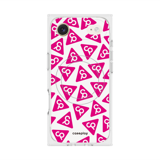 Premium Square Case with MagSafe［ Original - CASEPLAY Logo Mark - Pink ］