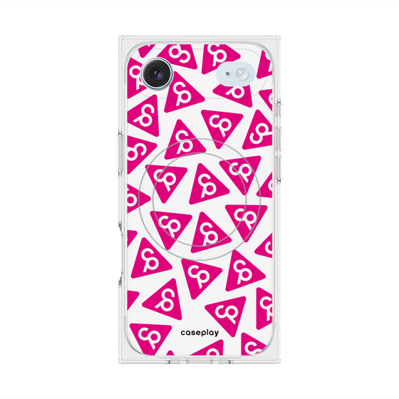 Premium Square Case with MagSafe［ Original - CASEPLAY Logo Mark - Pink ］