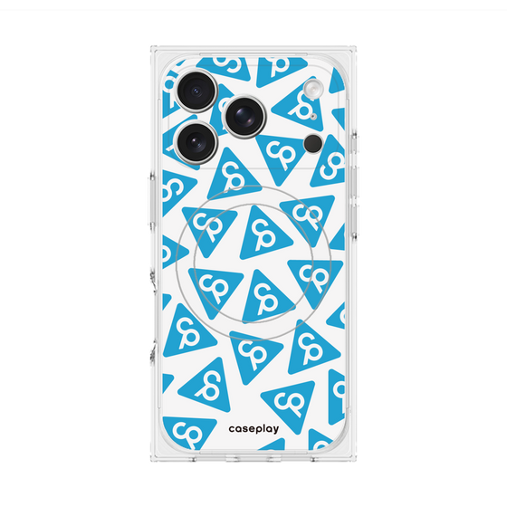 Premium Square Case with MagSafe［ Original - CASEPLAY Logo Mark - Light Blue ］