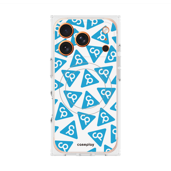 Premium Square Case with MagSafe［ Original - CASEPLAY Logo Mark - Light Blue ］