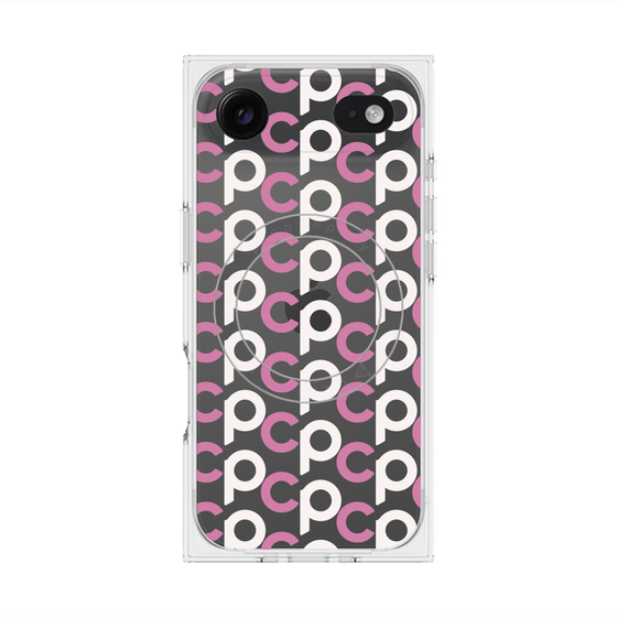 Premium Square Case with MagSafe［ Original - CASEPLAY Initial All-over Pattern - Pink ］