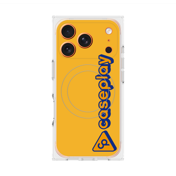 Premium Square Case with MagSafe［ Original - CASEPLAY Logotype - Orange ］