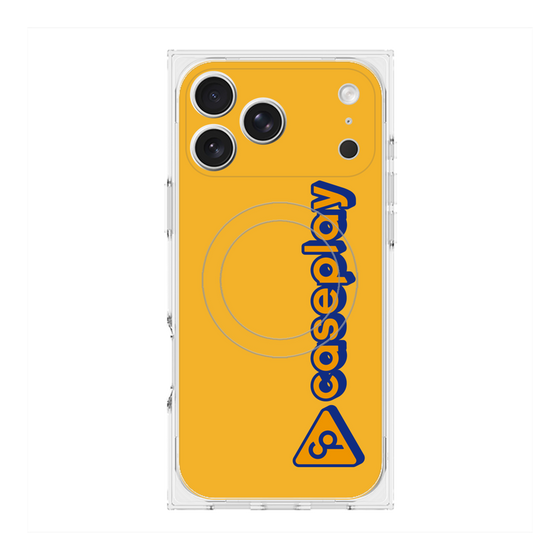 Premium Square Case with MagSafe［ Original - CASEPLAY Logotype - Orange ］