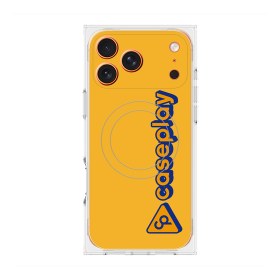 Premium Square Case with MagSafe［ Original - CASEPLAY Logotype - Orange ］