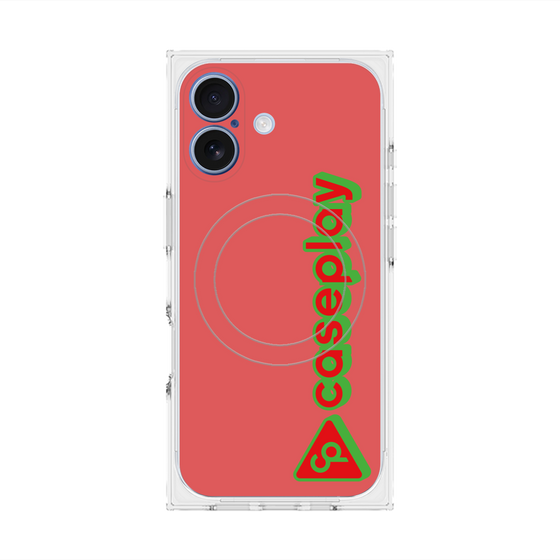 Premium Square Case with MagSafe［ Original - CASEPLAY Logotype - Red ］