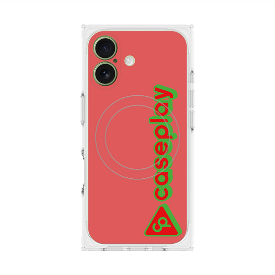 Premium Square Case with MagSafe［ Original - CASEPLAY Logotype - Red ］