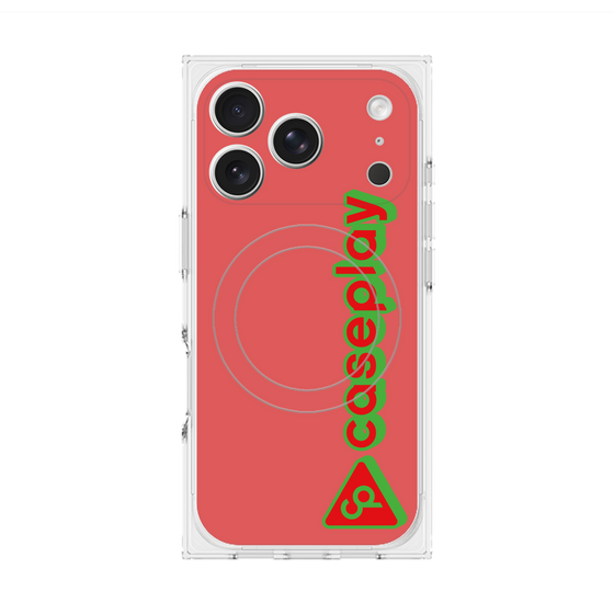 Premium Square Case with MagSafe［ Original - CASEPLAY Logotype - Red ］