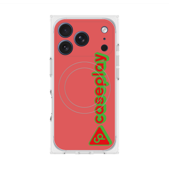 Premium Square Case with MagSafe［ Original - CASEPLAY Logotype - Red ］