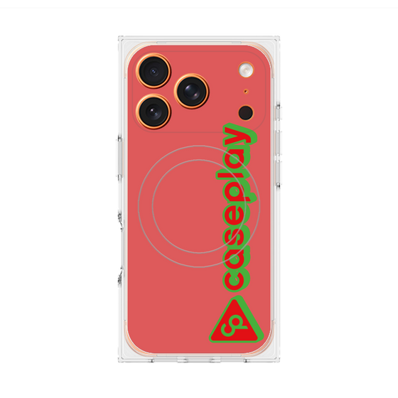 Premium Square Case with MagSafe［ Original - CASEPLAY Logotype - Red ］