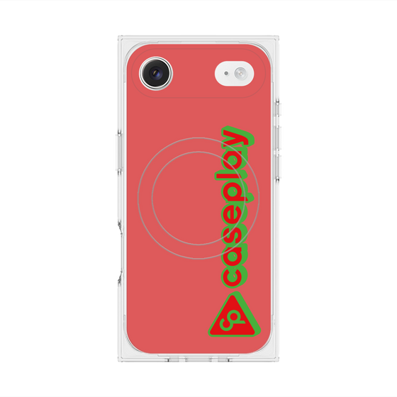 Premium Square Case with MagSafe［ Original - CASEPLAY Logotype - Red ］