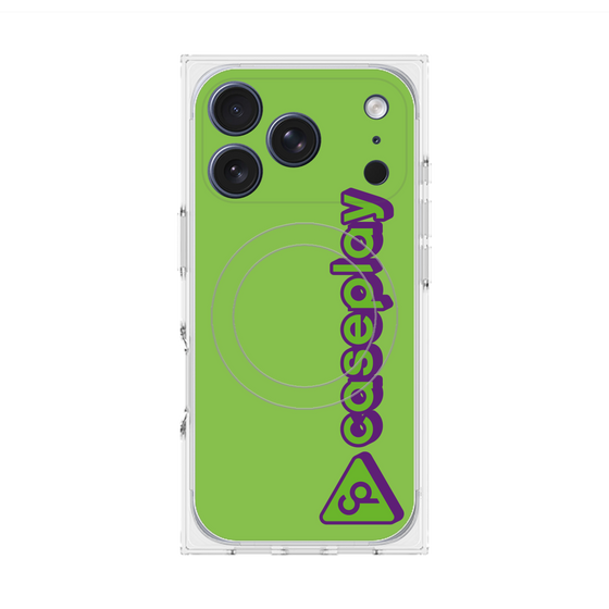 Premium Square Case with MagSafe［ Original - CASEPLAY Logotype - Green ］