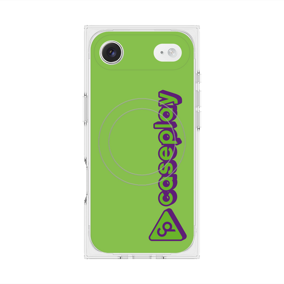 Premium Square Case with MagSafe［ Original - CASEPLAY Logotype - Green ］