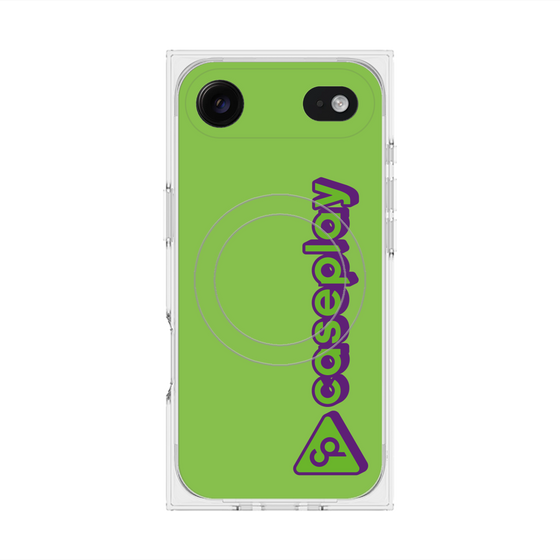 Premium Square Case with MagSafe［ Original - CASEPLAY Logotype - Green ］