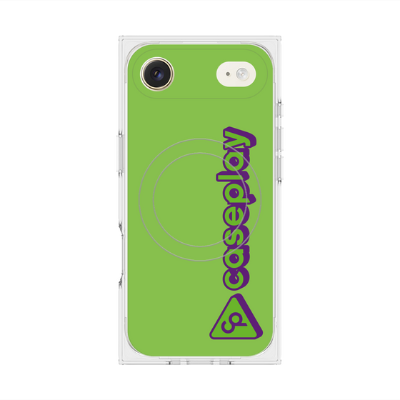 Premium Square Case with MagSafe［ Original - CASEPLAY Logotype - Green ］
