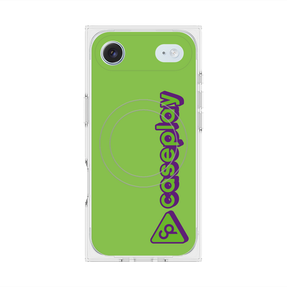 Premium Square Case with MagSafe［ Original - CASEPLAY Logotype - Green ］