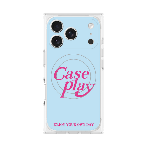 Premium Square Case with MagSafe［ Original - ENJOY YOUR OWN DAY - Light Blue ］