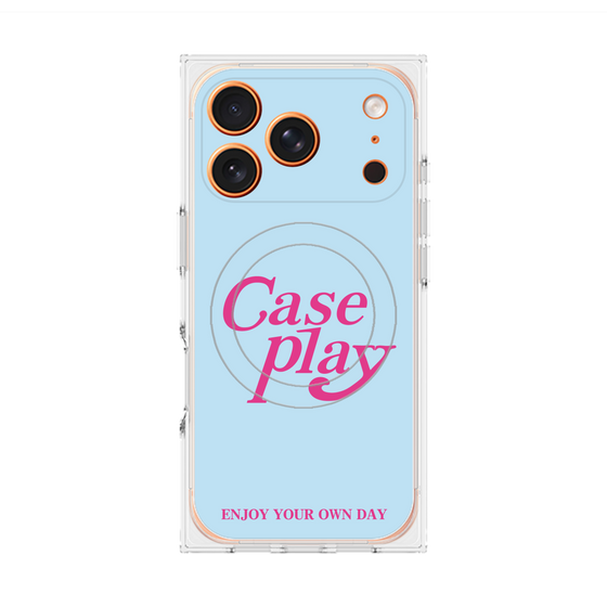 Premium Square Case with MagSafe［ Original - ENJOY YOUR OWN DAY - Light Blue ］