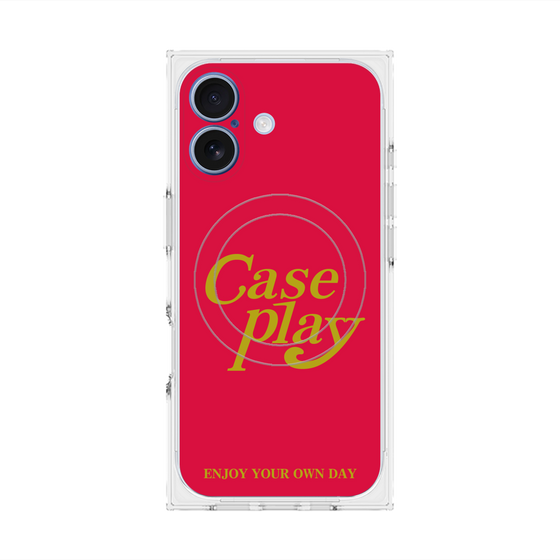 Premium Square Case with MagSafe［ Original - ENJOY YOUR OWN DAY - Red ］