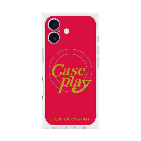 Premium Square Case with MagSafe［ Original - ENJOY YOUR OWN DAY - Red ］