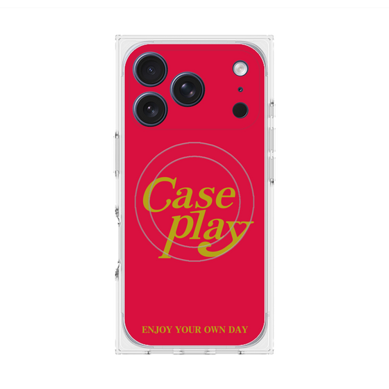 Premium Square Case with MagSafe［ Original - ENJOY YOUR OWN DAY - Red ］