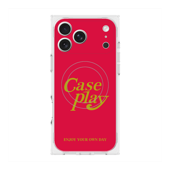 Premium Square Case with MagSafe［ Original - ENJOY YOUR OWN DAY - Red ］