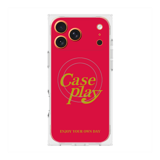 Premium Square Case with MagSafe［ Original - ENJOY YOUR OWN DAY - Red ］