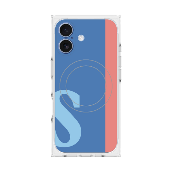 Premium Square Case with MagSafe［ Original - initial color line - S blue ］