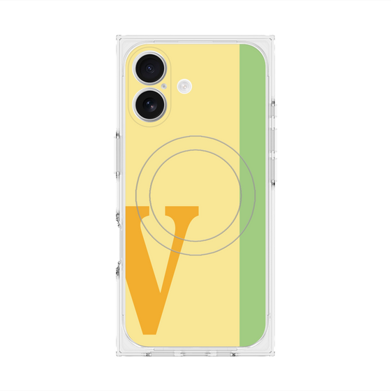 Premium Square Case with MagSafe［ Original - initial color line - V yellow ］