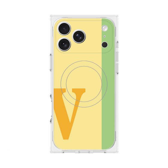 Premium Square Case with MagSafe［ Original - initial color line - V yellow ］