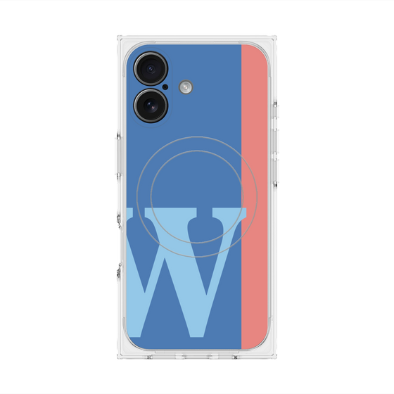 Premium Square Case with MagSafe［ Original - initial color line - W blue ］