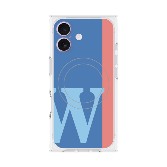 Premium Square Case with MagSafe［ Original - initial color line - W blue ］